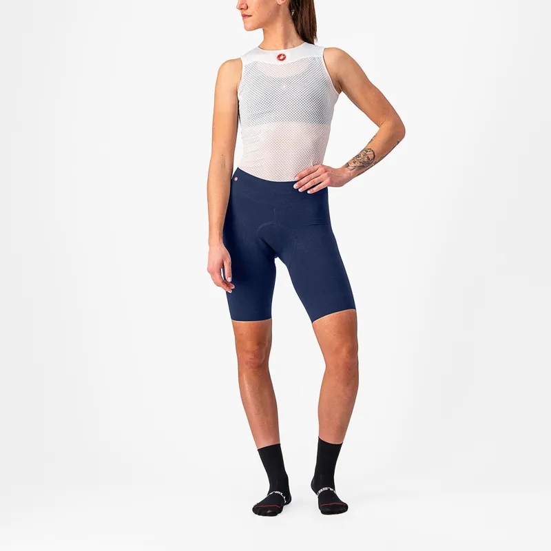 Castelli Premio Black Womens Shorts in Belgian Blue